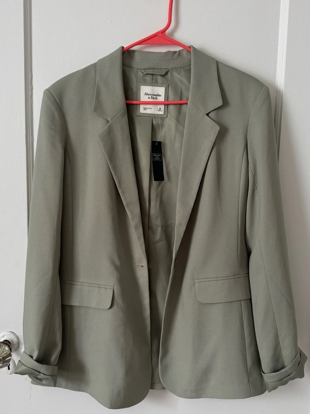 Abercrombie & Fitch Women's Sage Green Blazer - Picture 2 of 3